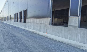 Precast concrete plinth panels
