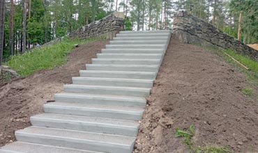 Outdoor stairs at Jumrava stage