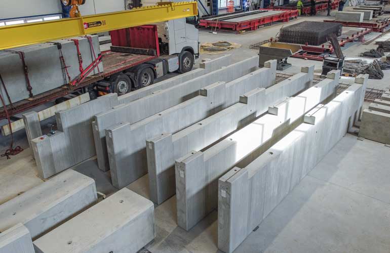 Plinth elements at Kilen Baltic factory